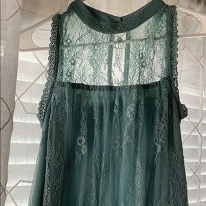 Light teal lace dress